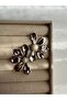 Pearl Detailed Half Flower Earrings - 3
