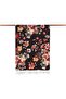 Patterned Silk Shawl - Desert Rose Patterned - Black Red - 3