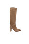 26081S Genuine Suede Leather Women's Heeled Boots