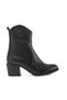 Genuine Leather Black Color Zippered Thick Heel Pointed Toe 36-37-38-39-40 Size Women's Boots