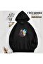 Unisex Rick and Star Wars Printed Hooded Sweatshirt (2 Thread)