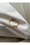 خاتم سلكي ذهبي اللون قابل للتعديل مرصع بحجر التوباز - 3