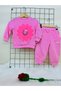 Double Flower Printed Girl's Set - 4