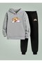 Children Hooded Set Sweet Dog Printed 3 Thread Ş Fleece-Lined Sweatshirt - Tracksuit Set