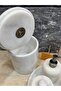 100% Natural Marble 7 Piece Bathroom Set – Polished Marble / Antique Silver Varnished Accessories - 4