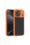 iPhone 17 Pro Max Compatible Case Magsafe Supported Carbon Fiber Truva Silicone Cover - Orange - T39881