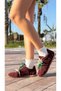 Glow Genuine Leather Suede Double Laced Colorful Sneaker Sports Shoes