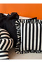 Stripe Square Ruffle Throw Pillow Cover / Pillow Case - 2