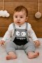 Baby Boy Long Sleeve T-Shirt and Patterned Salopet Set - 2