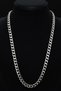 Men's Steel Gourmet Chain Necklace Shiny 316L Stainless Water Resistant - 4