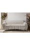 Beige Oversized Sofa Cover with Armrests 180X310Cm