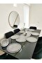 Jute, American Dinnerware Set, 6 Plates, 1 Bread Basket, 1 Runner, Plate Mat, Runner, Plate Set, Lux Presentation - 4