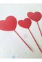 February 14 Valentine's Day Romantic Table Decoration Set Heart Cupcake Picks-Birthday Heart Cake Decoration - 3