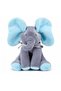 Interactive 'Cucu-Bau' Elephant, gray/blue