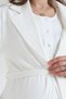 Women's Ecru Jacquard Shawl Collar Full Length Winter Long Sleeve Special Design Maternity Nightgown Nightdress Set - 7