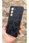 Samsung Galaxy A17 Compatible Black Butterfly Patterned Silicone Shock-Absorbing Classic Protective Rubber Case - 3