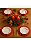 Red Placemat Straw Placemat Red American Table Runner Christmas Placemat Tableware - 2