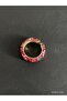 Tarnish-Resistant Steel Gold Color Flower Patterned Enamel Adjustable Steel Ring - Gift Boxed - 5