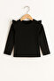 Girl's 3-Piece Long Sleeve Ribbed Bodysuit Set - Red Pink Black - Ruffle Detailed Soft - 4