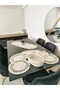 Jute, American Dinnerware Set, 6 Plates, 1 Bread Basket, 1 Runner, Plate Mat, Runner, Plate Set, Lux Presentation - 3
