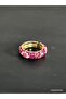 Tarnish-Resistant Steel Gold Color Flower Patterned Enamel Adjustable Steel Ring - Gift Boxed - 4
