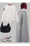 98 and 92 Printed V-Neck White Gray Suit - 4