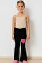 Girl's Heart Printed Knitwear Tights Flared