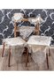Melina Cappuccino Velvet French Lace 5-Piece Living Room Set Tablecloth Runner Set