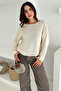 Women's Off-Shoulder Loose Knit Sweater - 2
