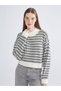 I Dik Roba Collar Embroidered Crop Women's Knitwear Sweater from Freezen Store