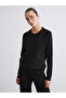 Crew Neck Self-Patterned Women's Knitwear Sweater