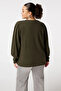 Women's Plus Size V-Neck Shoulder Gathered Sleeve Wide Cuff Soft Textured Long Sleeve Stretchy Blouse - 8