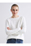 Crew Neck Self-Patterned Women's Knitwear Sweater