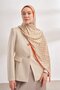 Monogram Patterned Imported Voile Shawl - Beige-Orange - 3
