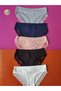 Dantelli, Piped Detail 5-Pack Modal Women's Panties in Navy Blue, White, Powder, White and Blue Colors - 6