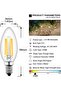 مصباح LED للثريا [4 قطع] مصابيح فتيلة 4 واط، ضوء دافئ أصفر 2700 كلفن E14 220 فولت - 4