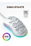 ماوس ألعاب خفيف الوزن DV-GE4 Honeycomb - 1-12800 نقطة في البوصة، RGB، 7 أزرار قابلة للبرمجة (أبيض)