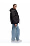 Long Sleeve Pocket Detail Zipper Hooded Winter Puffer Coat - 2