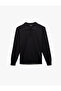 Long Sleeve Buttoned Polo Neck Knitwear Sweater - 3