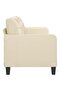 3-Seater Sofa Cream 180 cm Faux Leather - 2