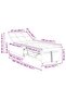 Pull Out Sofa Bed Cream 194 x 50 x 82 cm Fabric - 3