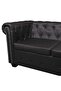 Chesterfield Corner Sofa 5-Seater Artificial Leather Black - 4