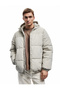 Long Sleeve Pocket Detail Zipper Hooded Winter Puffer Coat