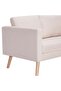 2-Seater Sofa Fabric Cream - 5