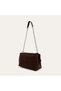 Women's Brown Suede Textured Shoulder Bag - 2