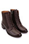 Women's Genuine Leather Brown Heeled Boots - 2