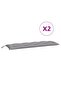 Garden Bench Cushions 2pcs Grey 200x50x7cm Oxford Fabric - 4