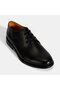 Women's Black Lace-Up Classic Leather Shoes - 5