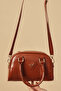 Lille Women's Tan Shoulder Bag with Adjustable Strap and Zipper Lock