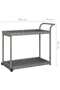 Bar Cart Grey 100x45x83 cm Poly Rattan - 3